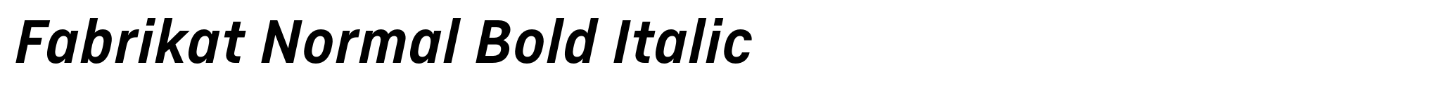 Fabrikat Normal Bold Italic image
